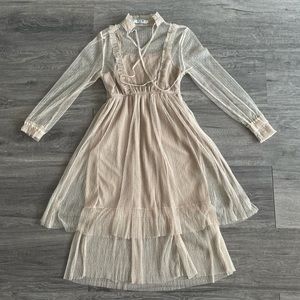 Lace Pastel Pink Babydoll Dress with layers